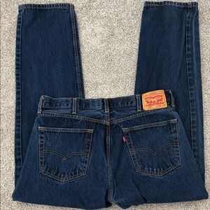 Levi's Men's Dark Blue 505 Straight Jeans 38 x 34